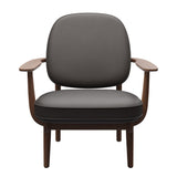Fred Lænestol, valnødbejdset eg fra Fritz Hansen - Essential læder - Dark Brown - Jacobsen Plus