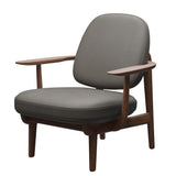 Fred Lænestol, valnødbejdset eg fra Fritz Hansen - Essential læder - Lava - Jacobsen Plus