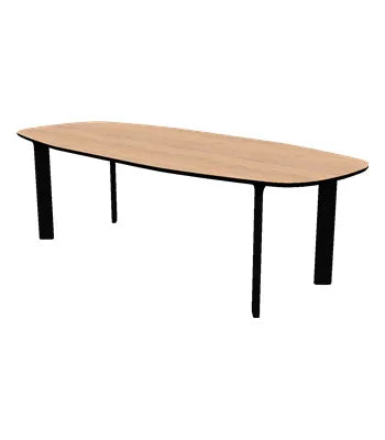 Analog Bord JH83 fra Fritz Hansen - Eg finér / Sort / Sort lakeret eg - Jacobsen Plus