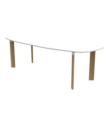 Analog Bord JH83 fra Fritz Hansen - Hvid laminat / Hvid / Eg - Jacobsen Plus