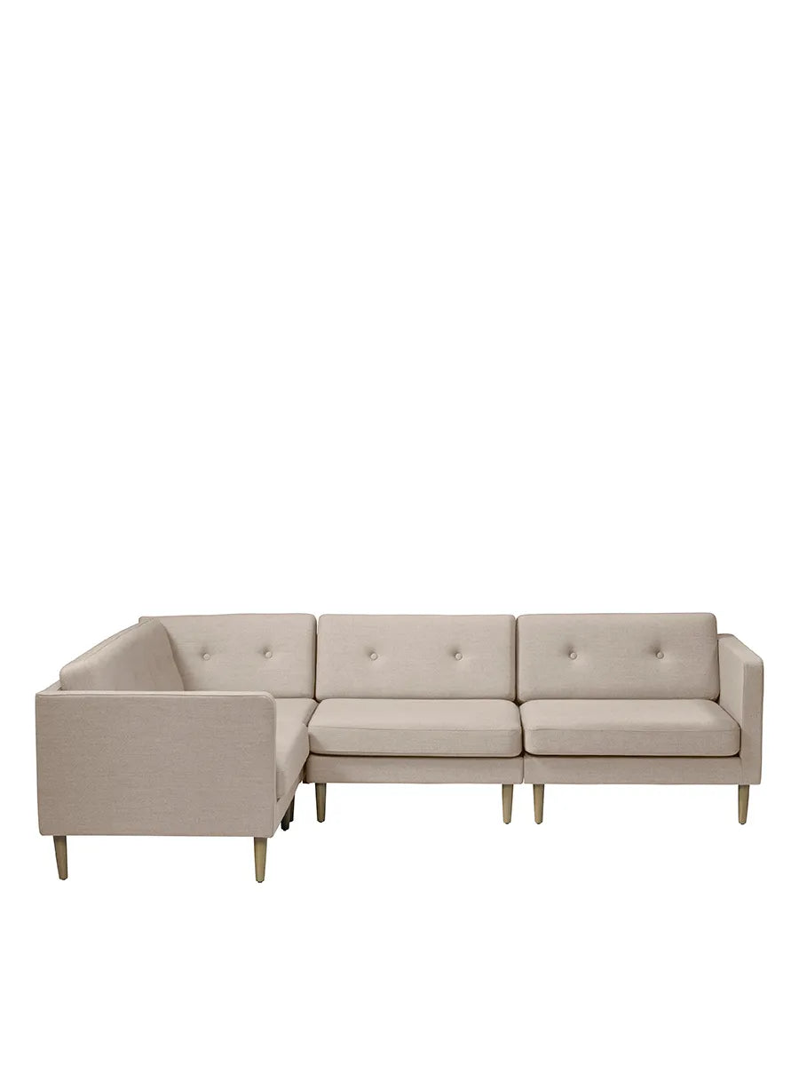L42 Firhøj Hjørnesofa 4-Personers, beige fra FDB Møbler - 1 - Jacobsen Plus