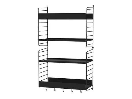 Køkkenreol, bundle H fra String Furniture - Sort - sort - Jacobsen Plus