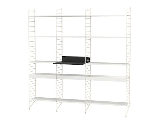 Køkkenreol, bundle L fra String Furniture - Hvid - beige - Jacobsen Plus