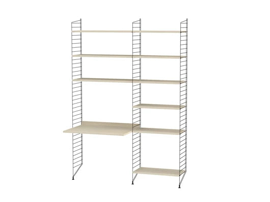 Børneværelse, bundle D fra String Furniture - Sort - ask - Jacobsen Plus
