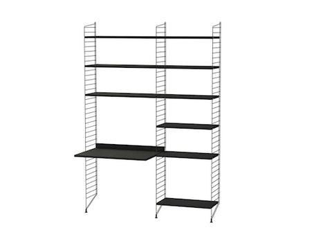 Børneværelse, bundle D fra String Furniture - Sort - sort ask - Jacobsen Plus