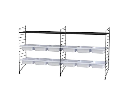 Børneværelse, bundle F fra String Furniture - Sort - sort - Jacobsen Plus