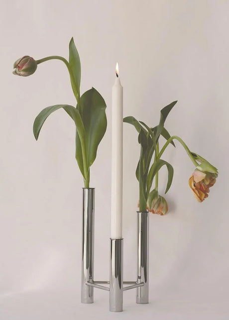 VISTA vase og lysestage, poleret stål fra Kay Bojesen - 2 - Jacobsen Plus