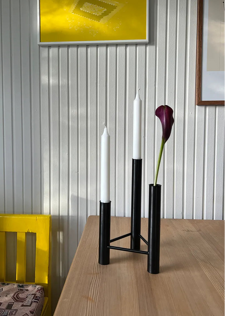 VISTA vase og lysestage, sort fra Kay Bojesen - 2 - Jacobsen Plus