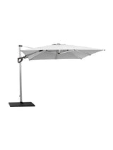Hyde Luxe Parasol 3x3 m. med tilt inkl. fod fra Cane-line - Dusty white - Jacobsen Plus