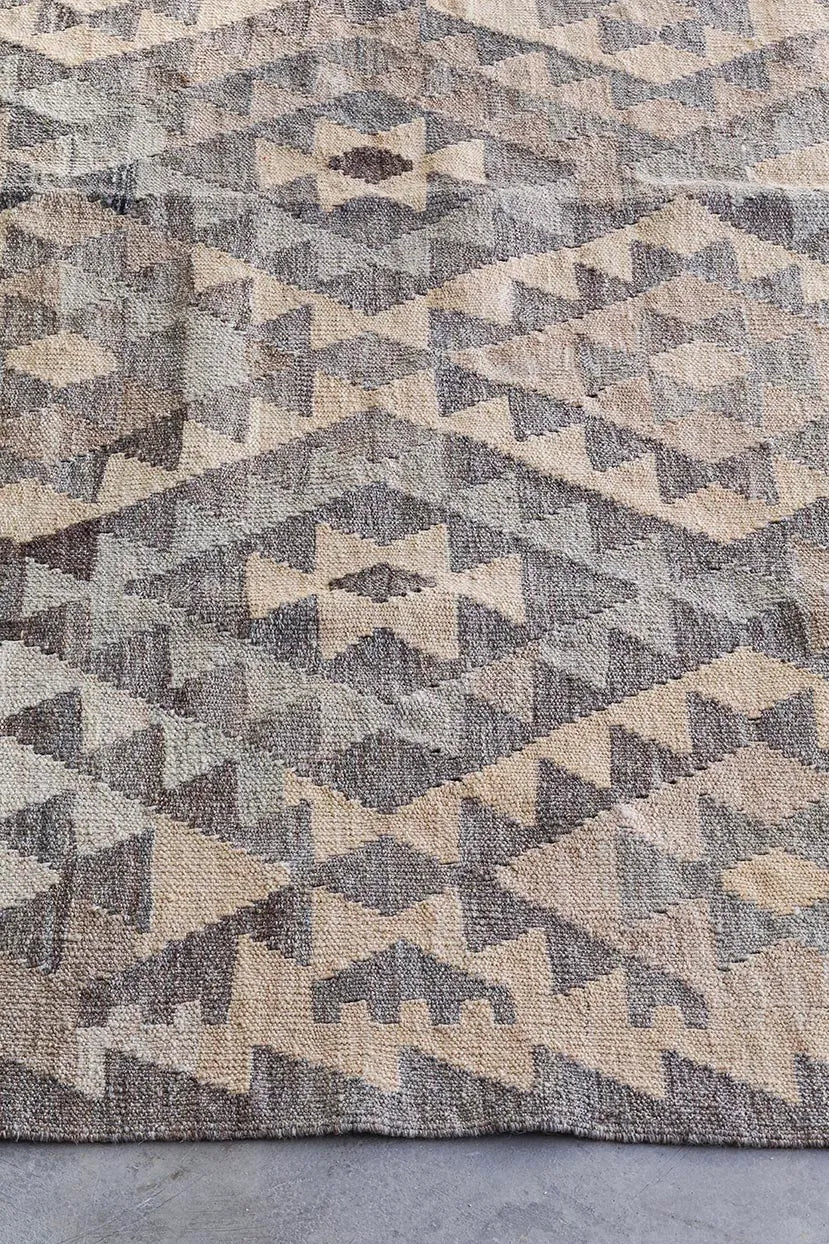 Natural Kelims Tæppe fra Massimo - 170 x 240 cm / Light grey - Jacobsen Plus