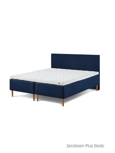 Jacobsen Plus Beds – Classic Box seng, Blå - 180 x 200 cm / Medium-medium - Jacobsen Plus