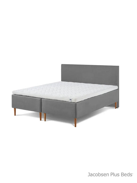 Jacobsen Plus Beds – Classic Box seng, Grå - 180 x 200 cm / Medium-medium - Jacobsen Plus