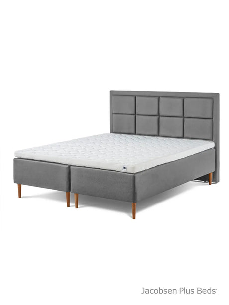 Jacobsen Plus Beds – Classic Box seng, Grå - 180 x 200 cm / Medium-medium - Jacobsen Plus