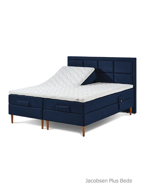 Jacobsen Plus Beds – Elevationsseng, Blå - 180 x 200 cm / Medium-medium - Jacobsen Plus