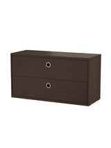 Modul m. To Skuffer, B78 fra String - Mørk eg - Jacobsen Plus