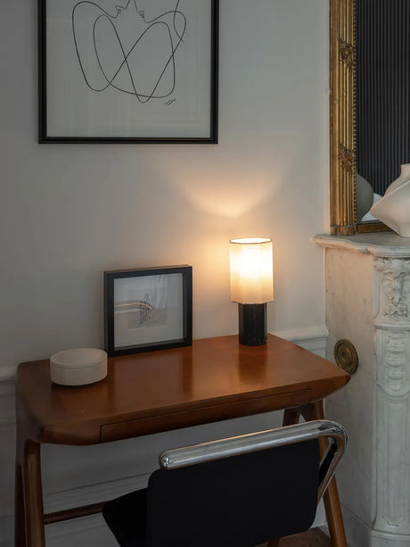 The Eight Over Eight Lamp Small, grey marble fra Louise Roe - 2 - Jacobsen Plus