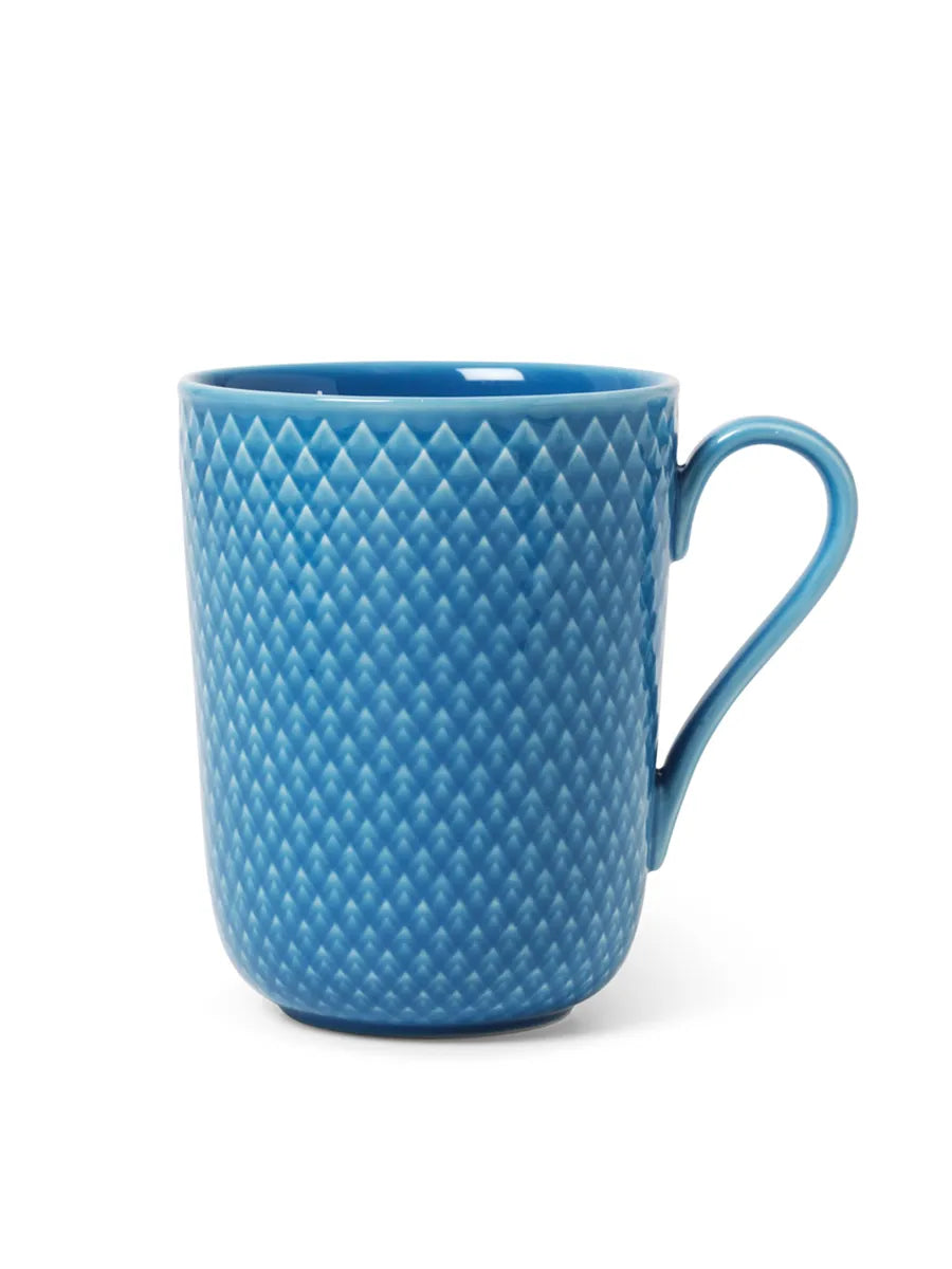 Rhombe krus m. hank, blå fra Lyngby Porcelæn
