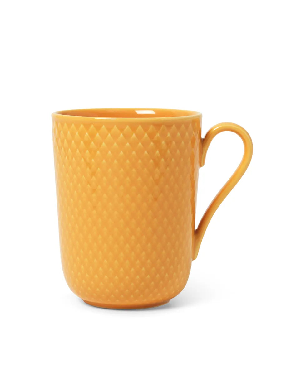 Rhombe krus m. hank, gul fra Lyngby Porcelæn