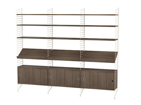 Reol, Living room G fra String - Beige - valnød - Jacobsen Plus