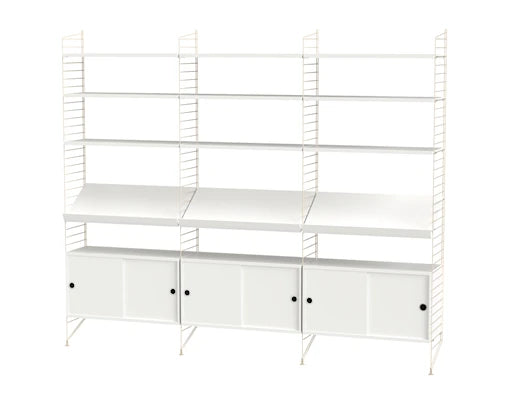 Reol, Living room G fra String - Hvid - beige - Jacobsen Plus