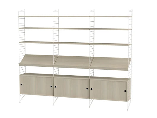 Reol, Living room G fra String - Hvid - ask - Jacobsen Plus