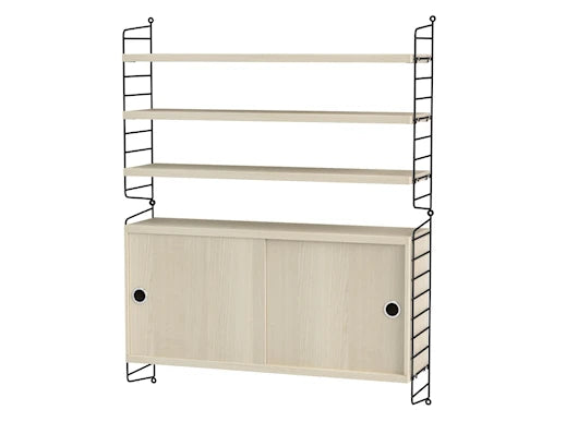 Reol, Living room I fra String - Sort - ask - Jacobsen Plus