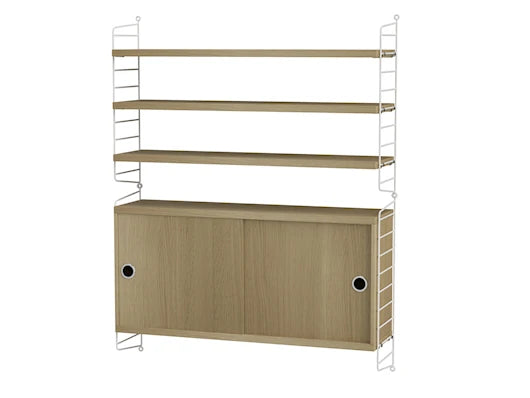 Reol, Living room I fra String - Hvid - eg - Jacobsen Plus