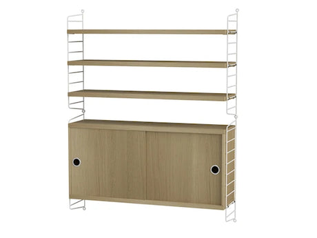 Reol, Living room I fra String - Hvid - eg - Jacobsen Plus