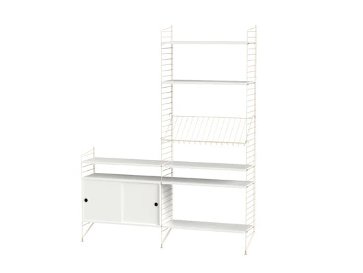 Reol, Living room K fra String - Hvid - beige - Jacobsen Plus