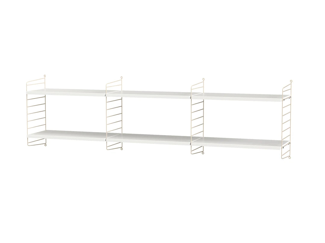 Reol, Living room O fra String - Hvid - beige - Jacobsen Plus