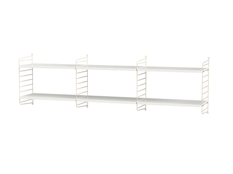 Reol, Living room O fra String - Hvid - beige - Jacobsen Plus