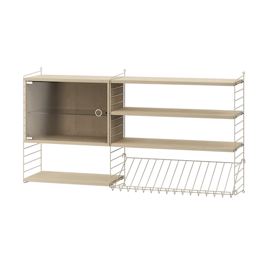 Reol, Living room S fra String - Beige - ask - Jacobsen Plus