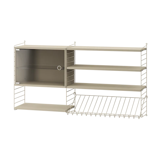 Reol, Living room S fra String - Beige - beige - Jacobsen Plus