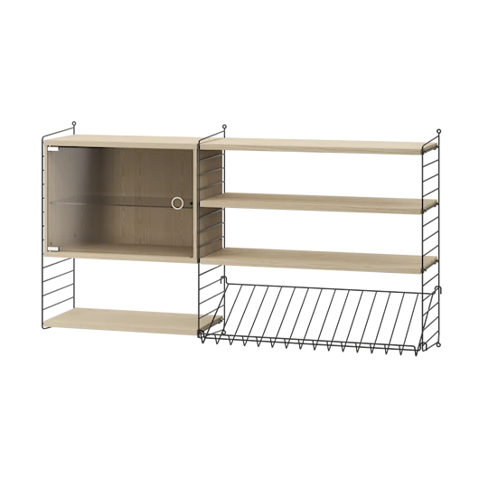 Reol, Living room S fra String - Sort - ask - Jacobsen Plus