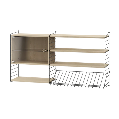 Reol, Living room S fra String - Sort - ask - Jacobsen Plus