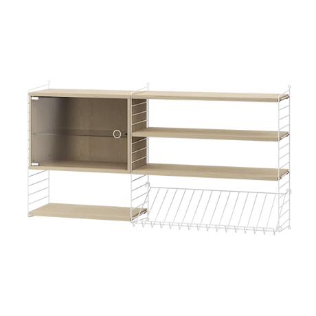 Reol, Living room S fra String - Hvid - ask - Jacobsen Plus