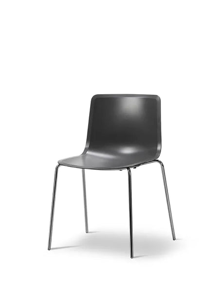 Pato Stol fra Fredericia Furniture - Dark grey / Krom - Jacobsen Plus