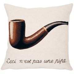 Magritte La trahison des images blanc pude fra Poulin Design