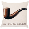 Magritte La trahison des images blanc pude fra Poulin Design
