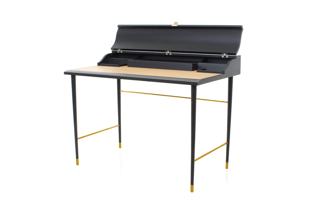 Laval Writing Desk i sort malet eg - 1 - Jacobsen Plus