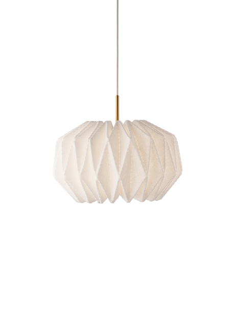 Softly Pleated I pendel S messing, hvid fra Le klint - 1 - Jacobsen Plus