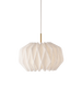 Softly Pleated I pendel S messing, hvid fra Le klint