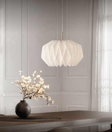 Softly Pleated I pendel S messing, hvid fra Le klint - 3 - Jacobsen Plus