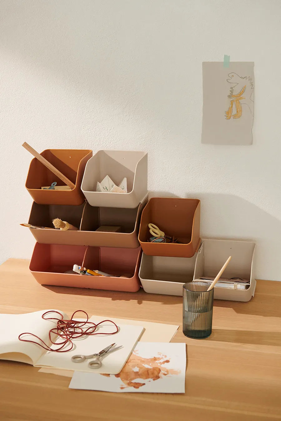 Rosemary Opbevaringskasse M 2-pak, Sandy fra Liewood