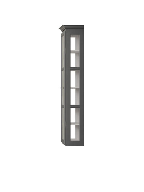 Væghængt Vitrineskab Classic V4, antracit fra Lindebjerg Design - 4 - Jacobsen Plus