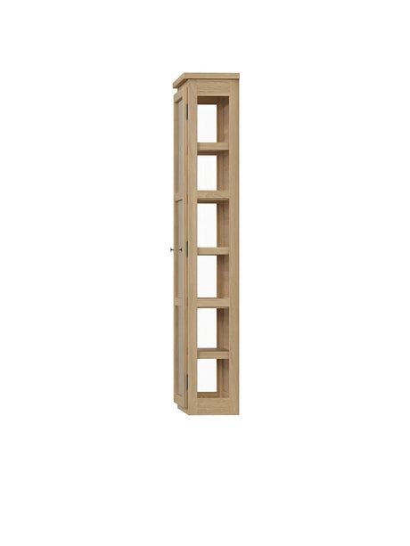 Væghængt Vitrineskab N4, light oak fra Lindebjerg Design - 4 - Jacobsen Plus