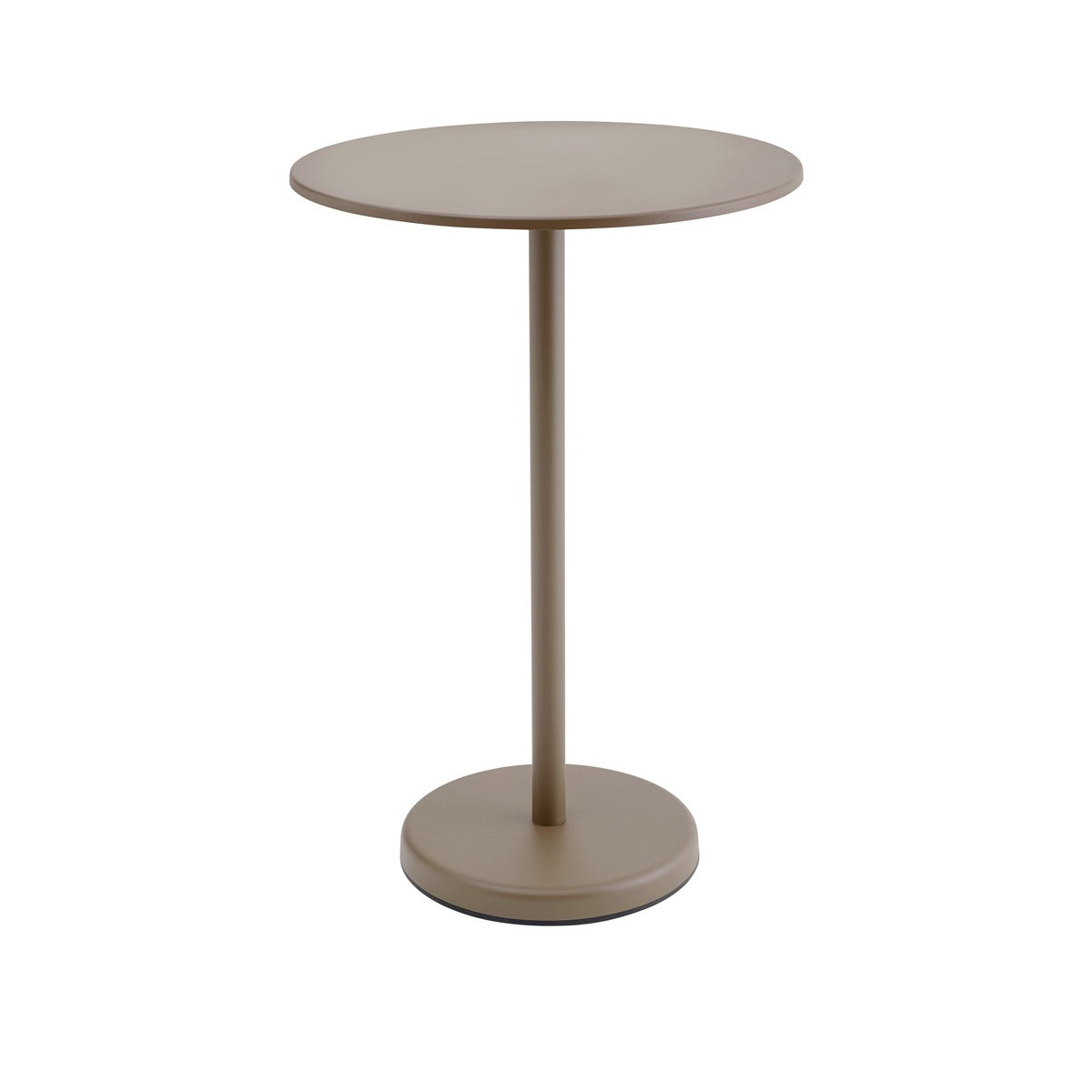 Linear Steel cafébord Ø70 cm, H105 cm fra Muuto - Taupe - Jacobsen Plus