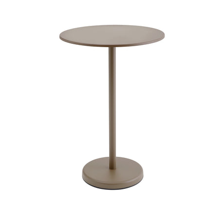 Linear Steel cafébord Ø70 cm, H105 cm fra Muuto - Taupe - Jacobsen Plus