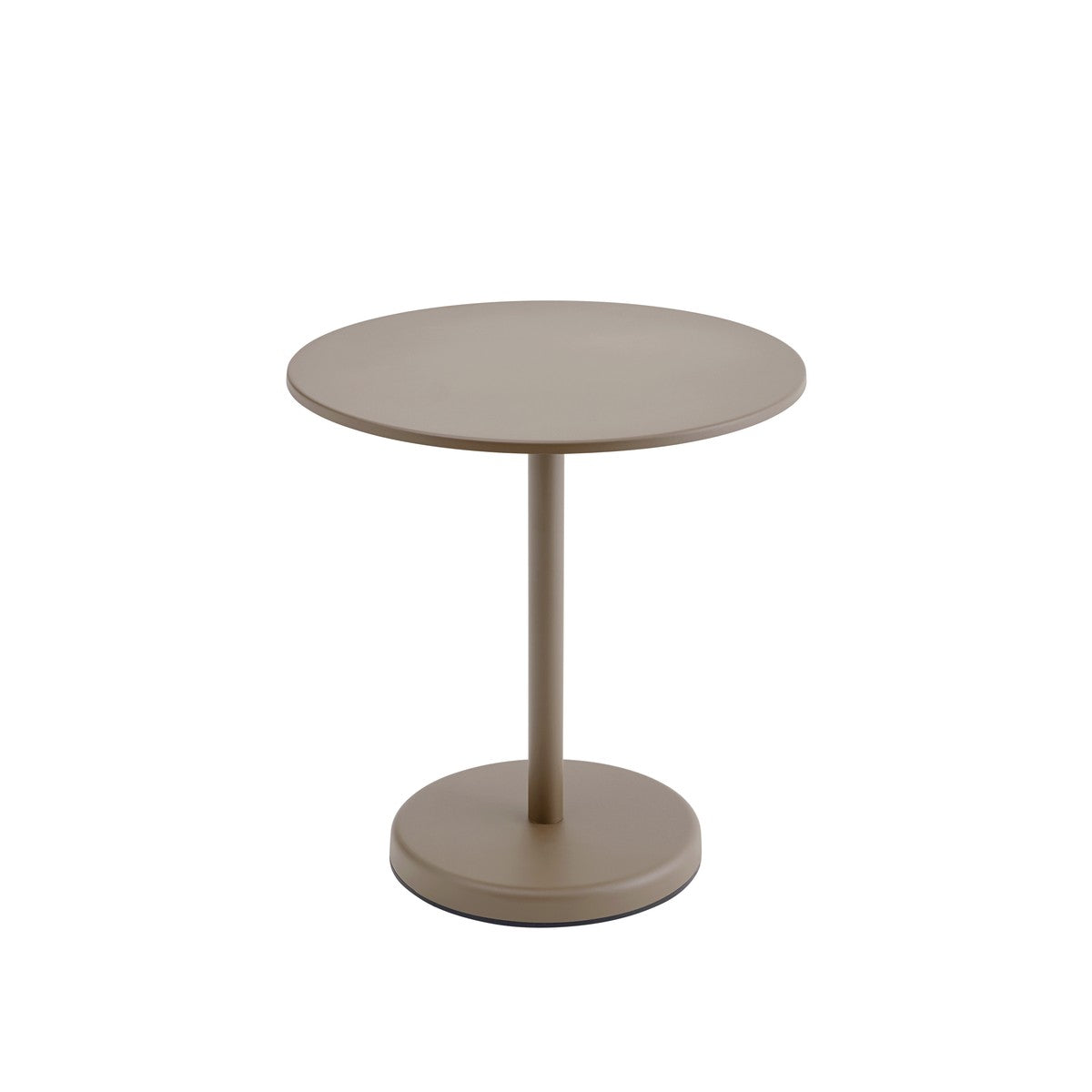 Linear Steel cafébord Ø70 cm, H73 cm fra Muuto - Taupe - Jacobsen Plus