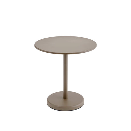 Linear Steel cafébord Ø70 cm, H73 cm fra Muuto - Taupe - Jacobsen Plus